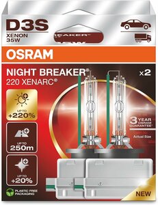 Xenonlamp D3S +220% Osram 66340XN2-2HB Duobox Actieprijs 159,90